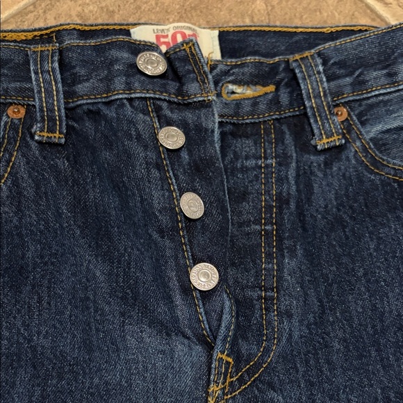 Levi's Dark Blue Straight Jeans - Picture 2 of 7